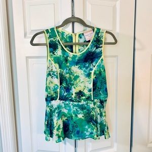 Romeo and Juliet Couture watercolor peplum top